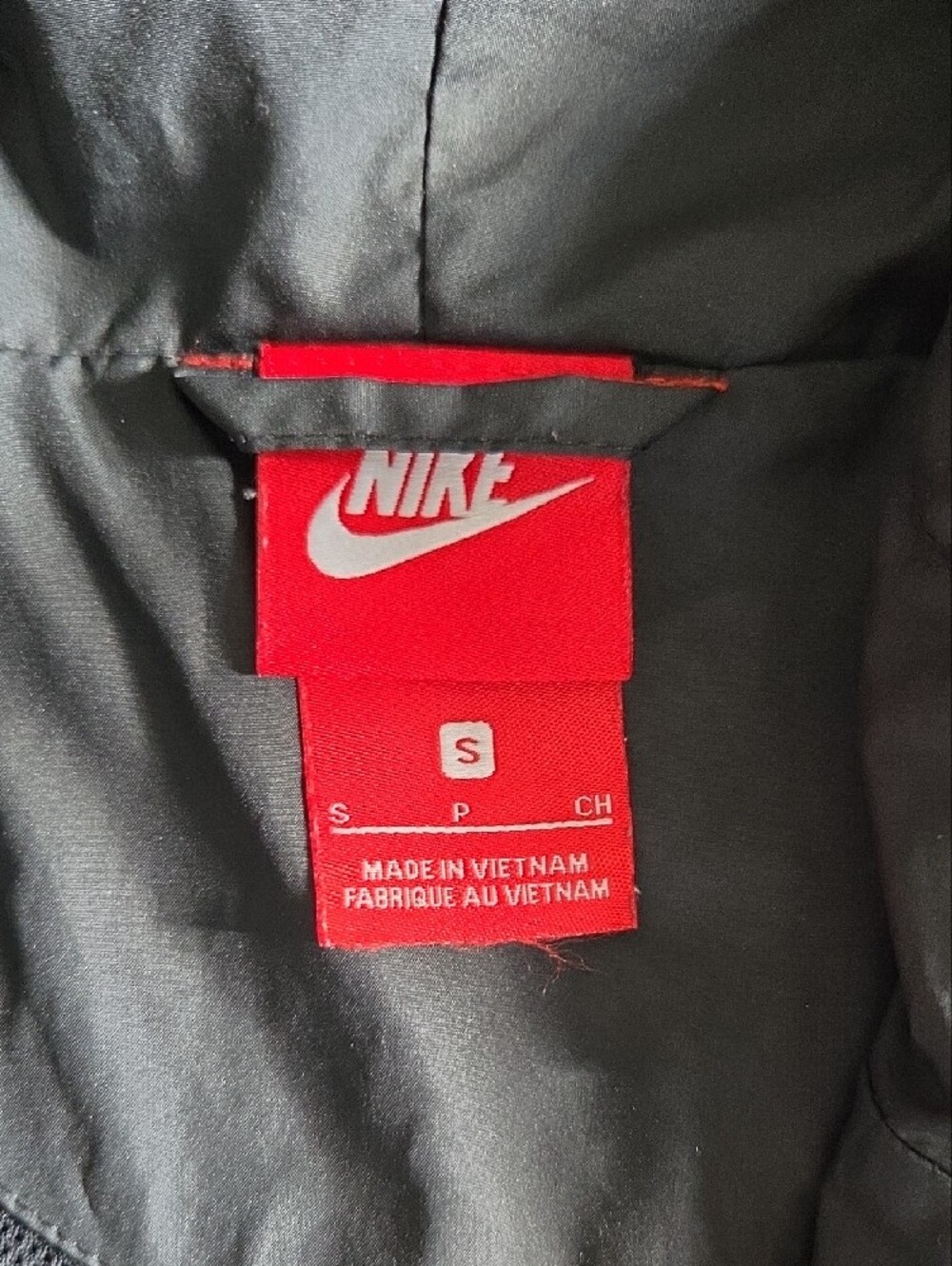 Nike Black Hooded Windbreaker with White Accents - Picture 2 of 5